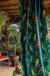 Tropical perroquet rideau multi-couleur