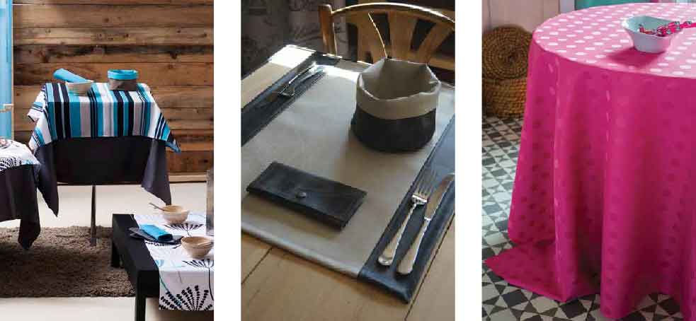 Notre collection de linge de tables, nappes, chemin de table